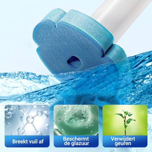 Disposable Toilet Cleaning System: Toilet Brush & Holder Kit with 18PCS Pre-Soaked Cleaner Wall-Mount Scrubbing Toilet Brush Bathroom Cleaning Kit (36-Pack Marine Brush Head) - color: 36-pack Marine Brush Head