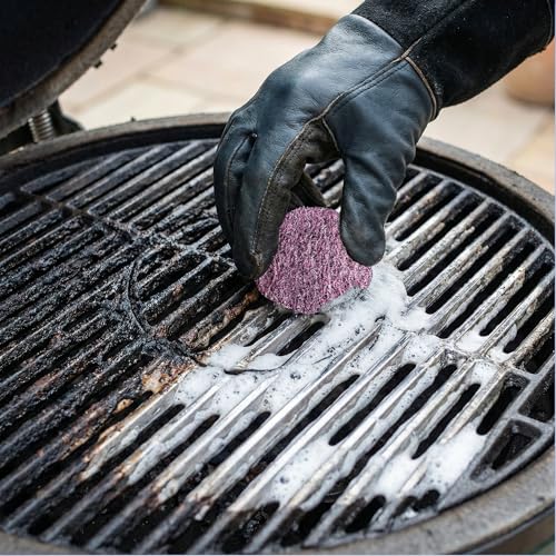 16-Pack Individually Wrapped Red Stainless Steel Soap Pads | Reusable Steel Wool Soap Pads for Pots & Pans | Heavy-Duty Scouring Pad Metal Scrubber