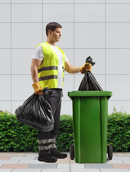 UMT Plastar 150 Count 40-45 Gallon Heavy Duty Black Trash Bags, 38x46 Inch Leak-Resistant Garbage Bags