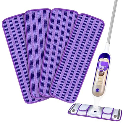 2 Pack Upgraded Reusable Mop Pads Compatible with Swiffer PowerMop, Mop Refill Pads Replacement for Swiffer Power Mop Spray Mop Pads for Multi-Surface Floor Cleaning, Quality Updated Cationic Material - size: 2 Pack Loop Pads for Swiffer Power Mop