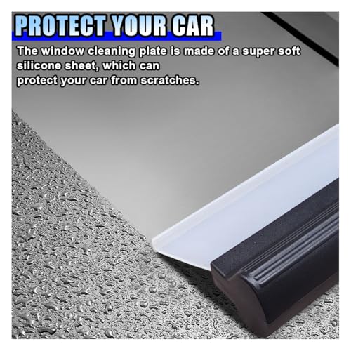 2PCS Automotive Squeegee, 10 Inch T-Bar Water Blade Squeegee for Drying, Flexible Silicone Car Water Wiper, Car Water Squeegee Fits Windshield, Glass, Mirror, Bathroom, Window (10inch) - size: 10inch