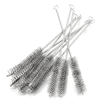 Utoolmart Steel Wire Cleaning Brush, Spiral Power Tube Brush, Steel Wire Tube Brush Cleaning Tool, Tube Bottle Brush, 0.8-inch Diameter 12-inch Length, 10pcs - color: 10pcs, size: 2cm