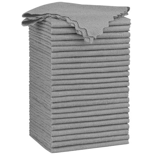 Orighty Grey Microfiber Cleaning Cloth, 24 Pack Highly Absorbent Cleaning Rags, Microfiber Towels for Cars, Household Cleaning Supplies, Reusable Lint Free Cloths for House, Kitchen, 12 x12 inch - color: Grey, size: 24 Pack