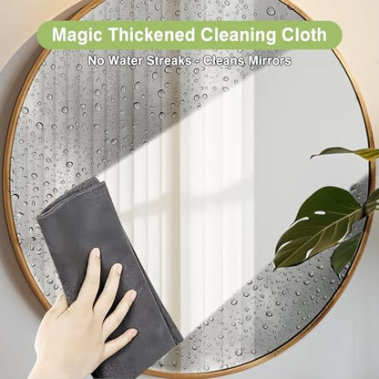 Thickened Magic Cleaning Cloth, Reusable Magic Cleaning Cloths for Glass, Streak Free Microfiber Magic Cleaning Cloth Reusable Rags for Kitchen, Windows, Mirrors, Cars (5)