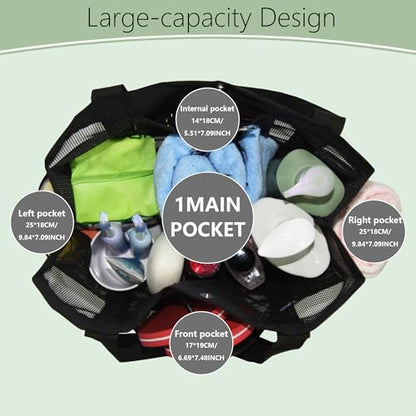 Large Mesh Shower Caddy Portable Tote,Quick Drying Bag for Travel,University Dorm,Camping,Beach,Gym,Swimming Pool,RV