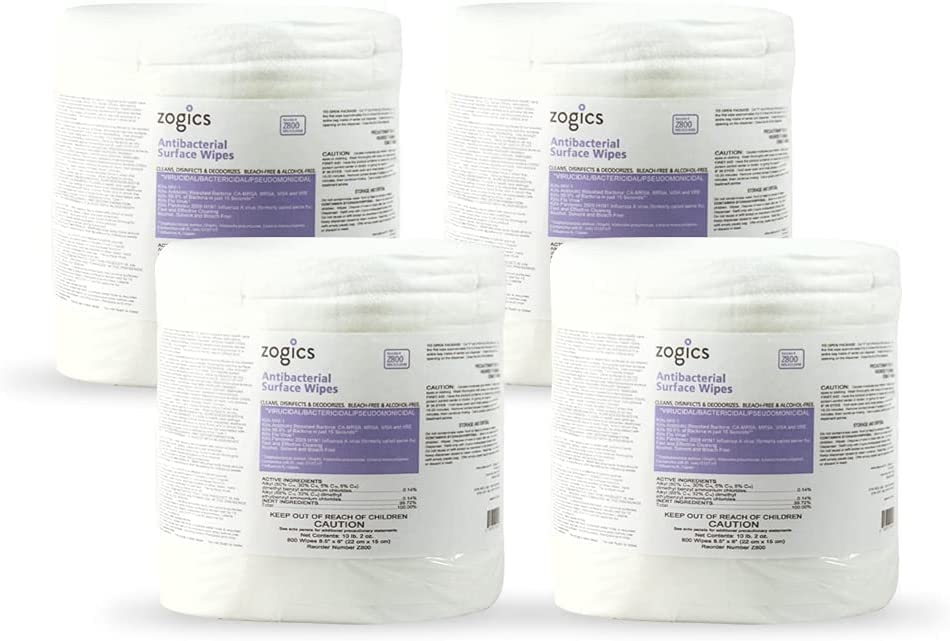 Zogics Antimicrobial Wipes and Wall Mounted Dispenser – No-Touch Wipes Dispenser, Mounts Easily to Wall for Quick Access to Disinfecting Wet Wipes - style: Black + Antimicrobial Wipes