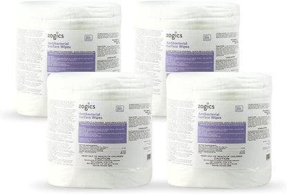 Zogics Antimicrobial Wipes and Wall Mounted Dispenser – No-Touch Wipes Dispenser, Mounts Easily to Wall for Quick Access to Disinfecting Wet Wipes - style: Black + Antimicrobial Wipes