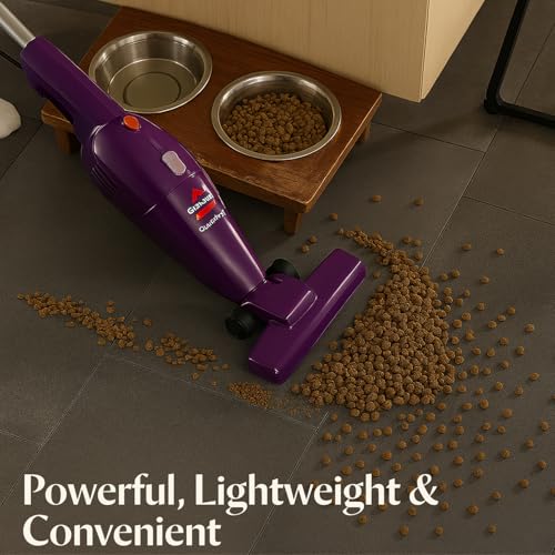 Bissell 20334 Featherweight Stick Lightweight Bagless Vacuum and Electric Broom with Crevice Tool for Hard Floors and Carpets, Purple - style: Purple