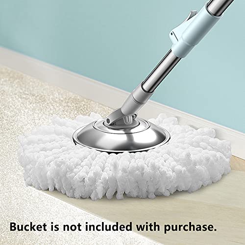 Spin Mop Refills Replacement 360° Microfiber Spin Mop and Bucket Head Round Shape Standard Size Easy Cleaning Spin Mop Systems 6-Pack White - color: White 6 Pack