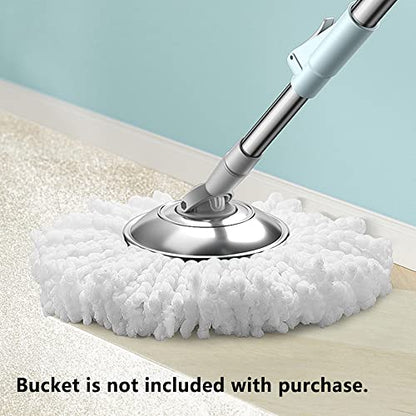 Spin Mop Refills Replacement 360° Microfiber Spin Mop and Bucket Head Round Shape Standard Size Easy Cleaning Spin Mop Systems 6-Pack White - color: White 6 Pack