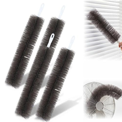 Bendable Microfiber Head, 2026 New Fan Cleaner Brush Reusable Dust Remover, Bendable Microfiber Brush for Electric Fans Air Conditioning, Home Car Vents, Curtain (Gray 4pcs) - color: Gray 4pcs