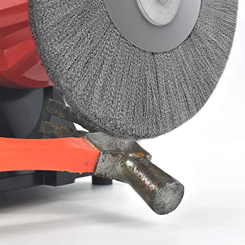 8 Inch Stainless Steel Wire Crimped Wheel Brush with 1-1/4" Bore for Angle Grinder Derusting Cleaning and Surface Polishing 1Pc - size: 8"200mm 1Pc