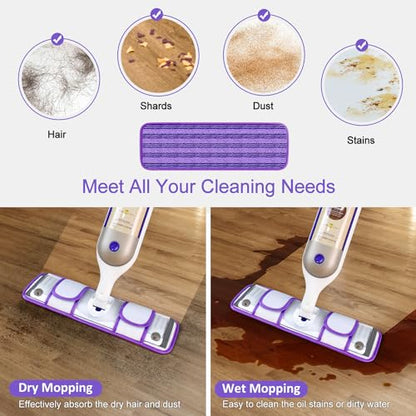 2 Pack Upgraded Reusable Mop Pads Compatible with Swiffer PowerMop, Mop Refill Pads Replacement for Swiffer Power Mop Spray Mop Pads for Multi-Surface Floor Cleaning, Quality Updated Cationic Material - size: 2 Pack Loop Pads for Swiffer Power Mop
