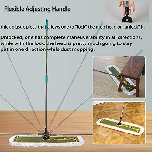 OFO 36inch Industrial Commercial Dust Mop 2 Sets //Heavy Duty Dust Mop // 63inch Length Stainless Steel Handle //Easily Clean Large Area Factory,Shopping Mall,Garage - style: 36 Inch