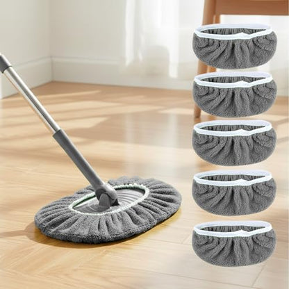 5 Pack Reusable Microfiber Mop Pads - Dry Sweeping Cloths & Wet Mopping Cloths - Washable Wet Pads Refill for Mopping Floors (Mop is not Included), Gray - color: Gray 5-pack