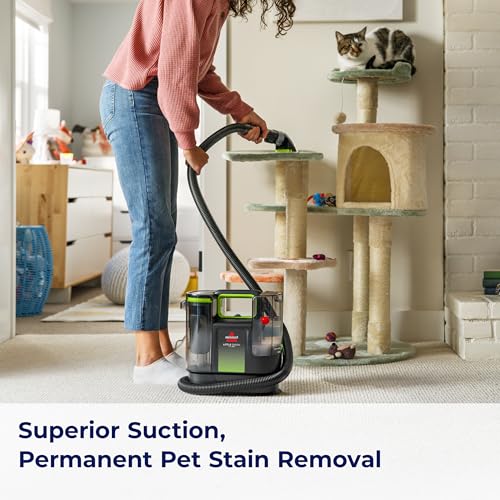 BISSELL® Little Green® Max Pet SmartMix Portable Carpet and Upholstery Deep Cleaner, Car/Auto Detailer, with SmartMix Technology, Self-Cleaning Tough Stain Tool and Pet Hair Removal Tool, 38572 - style: Little Green Max Pet SmartMix