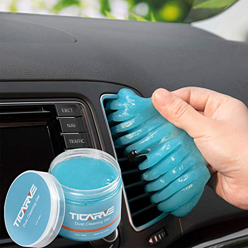 TICARVE Cleaning Gel for Car Detail Tools Car Cleaning Automotive Dust Air Vent Interior Detail Putty Universal Dust Cleaner for Auto Laptop Car Slime Cleaner - color: Blue