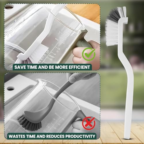 Crevice Cleaning Brush 11Pcs, Hard Bristle Scrub Brushes Tools for Kitchen, Bath and Corners with Home, Multi-Use for Hard-to-Reach Areas, Easy Cleaning