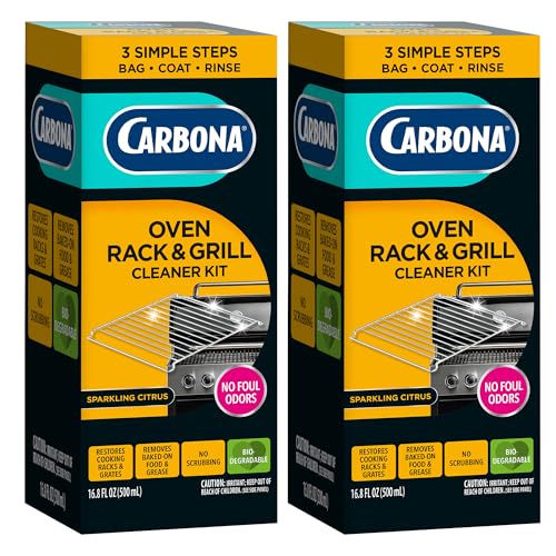 Carbona Oven Rack & Grill Cleaner | Eliminates Thick Grease & Build-Up | Griddle & BBQ Cleaning Solution | 16.8 Fl Oz, 2 Pack - size: 16.8 Fl Oz (Pack of 2)