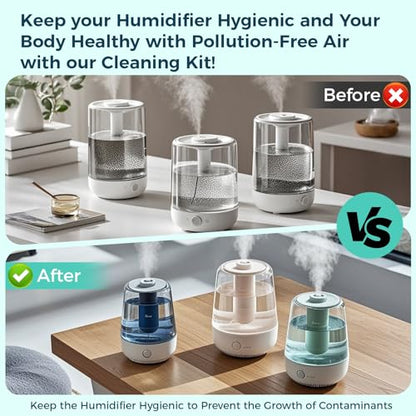 11 Pcs Humidifier Cleaner Brush Set, Crevice Cleaning Brush Small Detail Cleaning Brushes for Humidifiers, Keyboards, Tiles, Bottles & Tight Spaces | Portable Home/Travel Clean Tools