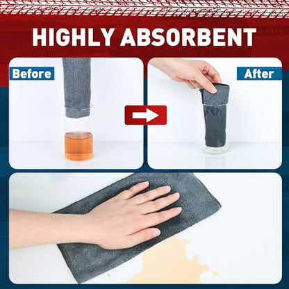 TEAWOO Gray Microfiber Cleaning Cloths Bulk-400 Pack, Gray Microfiber Towels for Cars, Ultra Absorbent Wash Cloths, Lint-Free Streak-Free Microfiber Towels Bulk for Cars, 12x12 inches - size: 400Pack Grey