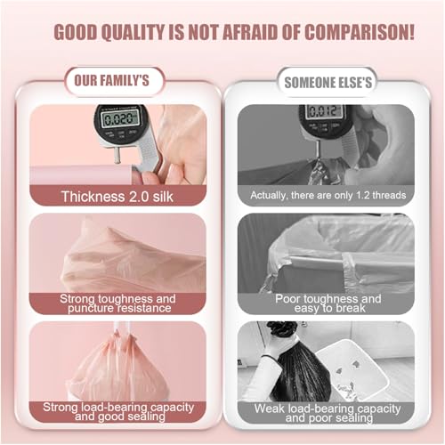 150 Count Large Trash Bags Drawstring - Extra Thick Pink Large Garbage Bags Unscented Strong Plastic Waste Basket Liners for Kitchen Car Office (45x42cm) - color: 150 Count