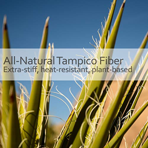 Redecker Tampico Fiber Bathtub Brush with Untreated Beechwood Handle, 100% Made in Germany, 10-5/8 inches, Angled Design, Natural Bristles are Heat-Resistant and Retain Shape, Hanging Loop for Storage - size: 10-5/8-Inches
