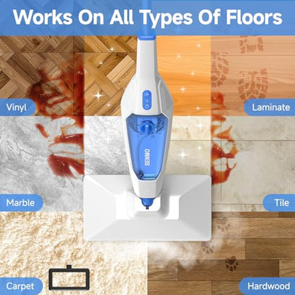 SENMO Microfiber Mop Pads for Steam Mop – Washable and Reusable Replacement Pads for Hardwood, Tile, and Laminate Floors