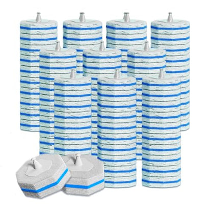 100pc Bulk Toilet Wand Refills - Disposable Toilet Brush Replacement Heads, Pack for Household Cleaning Bathroom cleaners Compatible Heads,washroom mats Brush Cleaning System,Clean Refill Pads.