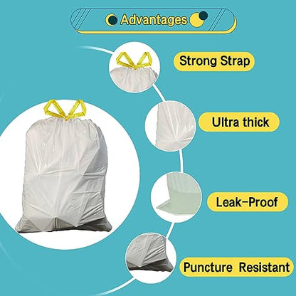 Strong Tall Kitchen Drawstring Trash Bags,big tall garbage can liners, 13 Gallon, Unscented, 50 Count - style: 13 Gallon 50 Count