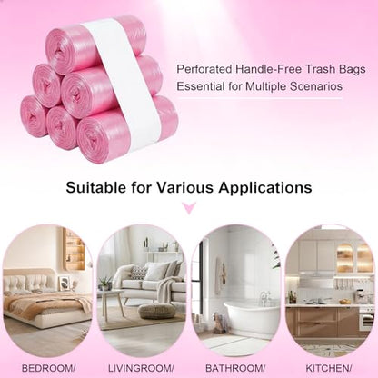 Drawstring Trash Bag 100PCS, Leakproof Small Trash Bags, Unscented Small Garbage Bags, 15 Liter Mini Wastebasket can Liners for Office Bedroom Bathroom, Red - color: 100Red