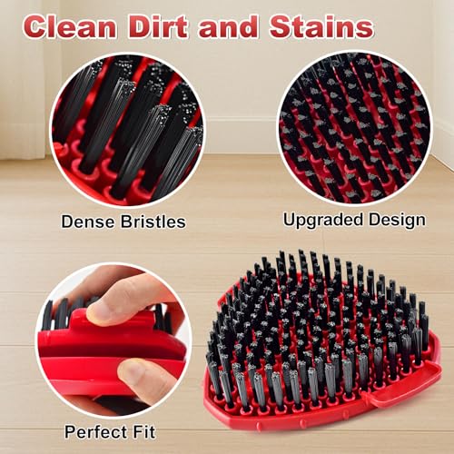 3PCS Mop Heads Replacements for OCedar, 2PCS Scrub Brush Compatible with O Cedar EasyWring 1 Tank System, Dry and Wet for Cleaning All Hard-surfaced Floors - color: White