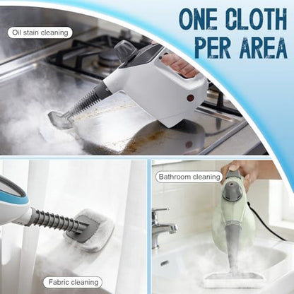 Universal Microfiber Cloths for Steam Cleaner Attachments, Reusable Washable Handheld Steam Cleaner Pads, Steamer for Cleaning Accessories Compatible with Bissell, Phueut, Wagner, Comforday, McCulloc
