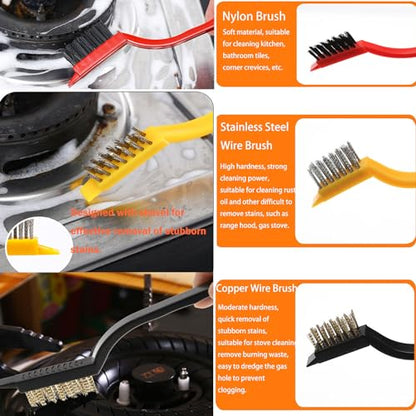 Cleaning Brush, 9 Pcs Hard Bristle Crevice Cleaning Brush Set for Kitchen Bathroom Toilet Grout Bottle Gap Window Tracks, Multifunctional Home Essentials Scrub Cleaning Tools - color: 03. Black(9p2)