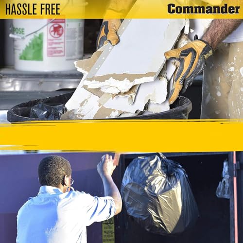 Commander 42 Gallon 3 MIL (eq) Heavy Duty Contractor Bags with Flap Ties - 32" x 46" - Pack of 80 - For Contractor, Industrial, & Outdoor - style: 42 Gal, 3.0 Mil (eq), 80 Count