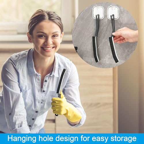 Crevice Cleaning Brush, Multifunctional Gap Cleaning Brush Tools with Hard Nylon Bristles, Ideal for Bathroom, Kitchen, Sink, Window, Black 5Pack