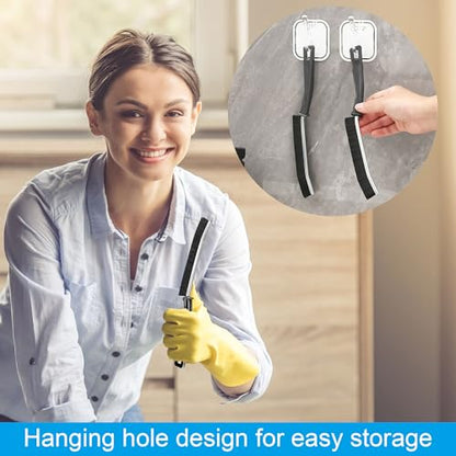 Crevice Cleaning Brush, Multifunctional Gap Cleaning Brush Tools with Hard Nylon Bristles, Ideal for Bathroom, Kitchen, Sink, Window, Black 5Pack