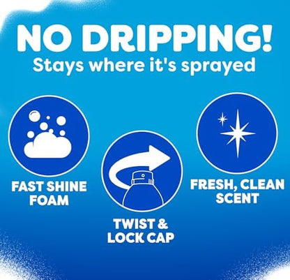 Windex Fast Shine Foam Glass Cleaner, No-Drip Windows, Doors, Mirrors & Countertops Aerosol Cleaning Spray, Streak-Free Shine, Removes Fingerprints, Dust, Dirt, Grime & More 19 oz (Pack of 1) - size: 19 Fl Oz (Pack of 1)
