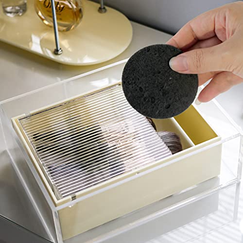 100-Count Facial Sponges Compressed Natural Cellulose Sponge Round Shape Face Sponge for Face Cleansing Exfoliating and Makeup Removal, Black - color: 100- Pack Black