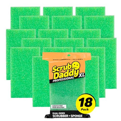 Scrub Daddy Extra Large Sponge Daddy - Bulk Kitchen Sponges for Cleaning Different Rooms & Surfaces - Dual-Sided Dish Scrubber with FlexTexture Foam (18 Count) - style: Sponge Daddy XL