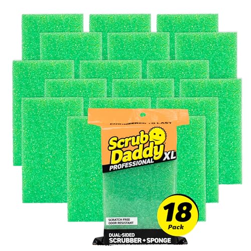 Scrub Daddy Extra Large Sponge Daddy - Bulk Kitchen Sponges for Cleaning Different Rooms & Surfaces - Dual-Sided Dish Scrubber with FlexTexture Foam (18 Count) - style: Sponge Daddy XL