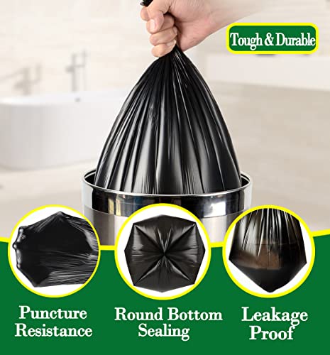 2.6 Gallon 120 pcs Small Black Trash Bags, Strong 2.5 Gallon 2.6 Gallon Garbage Bags, Bathroom Trash Can Bin Liners,Mini Bags Waste Basket Liner,Fit 6-10 Liter, 2.6 Gal-Black-120 - style: 2.6Gal Black-120