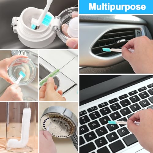 XANGNIER Ice Machine Cleaner Brush Kits,Countertop Ice Maker Cleaning Tools Accessories-1Pcs Cleaning Sponge and 19 Pcs Small Crevice Cleaning Brush for Tight Spaces - color: Multicolor1