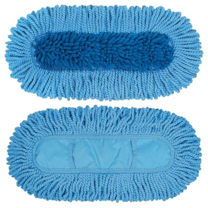 2 Pack Dust Mop Replacement Head for Floor Duster Compatible with O-Cedar Hardwood Floor 'N Baseboard Dust Mop - color: 2 Mop Heads Blue