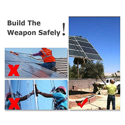 Water Fed Pole Kit, 11-35ft Length Water Fed Brush, Aluminum Outdoor Window Cleaner W/ 17ft Hose, Cleaning and Washing Tool for Window Glass, Solar Panel, 3.6M/11.8Ft - size: 3.6M/11.8Ft
