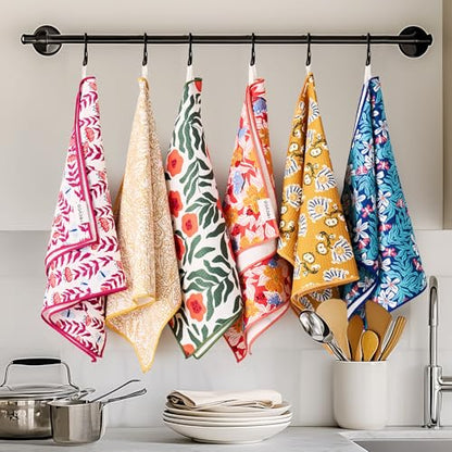 RECYCO Waffle Kitchen Towel Set of 2 - Quick Dry Microfiber Sustainable Dish Towels - Absorbent Reusable Cleaning Tea Towels - Lightweight Hand Towels,16”x 28”, Blossom Brilliance Pink - color: Blossom Brilliance Pink