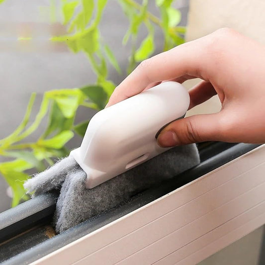 Window Sill Sliding Door Track Gap Cleaning Brush Handheld Cleaning Tool (Yellow) - color: Yellow