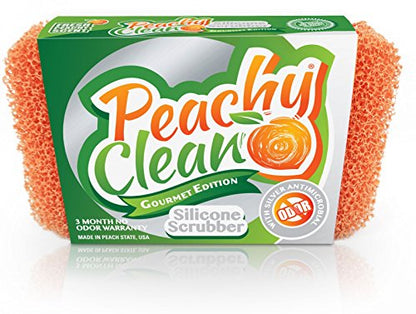 Gourmet Silicone Scrubber by Peachy Clean (Qty 1) with Fresh Peachy Fragrance