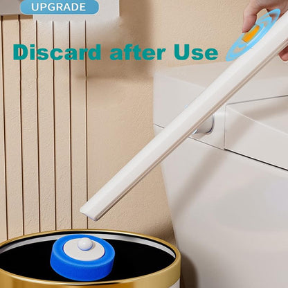 Disposable Toilet Brush - Toilet Bowl Cleaner Wand with 60 Toilet Brush Refills, Disposable Toilet Cleaning System, Toilet Brush and Holder Set for Deep Cleaning and Hygienic Bathroom Maintenance