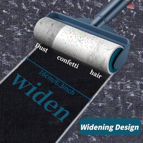 6.3 Inch Extra Sticky Lint Roller Refills, 360 Sheets Total (6 Rolls x 60 Sheets), Large Pet Hair Remover Refill Rolls for Cat and Dog Hair Removal，Clothes，Carpet，Couch，Floor，dust - size: 6.3 inch 360 sheets